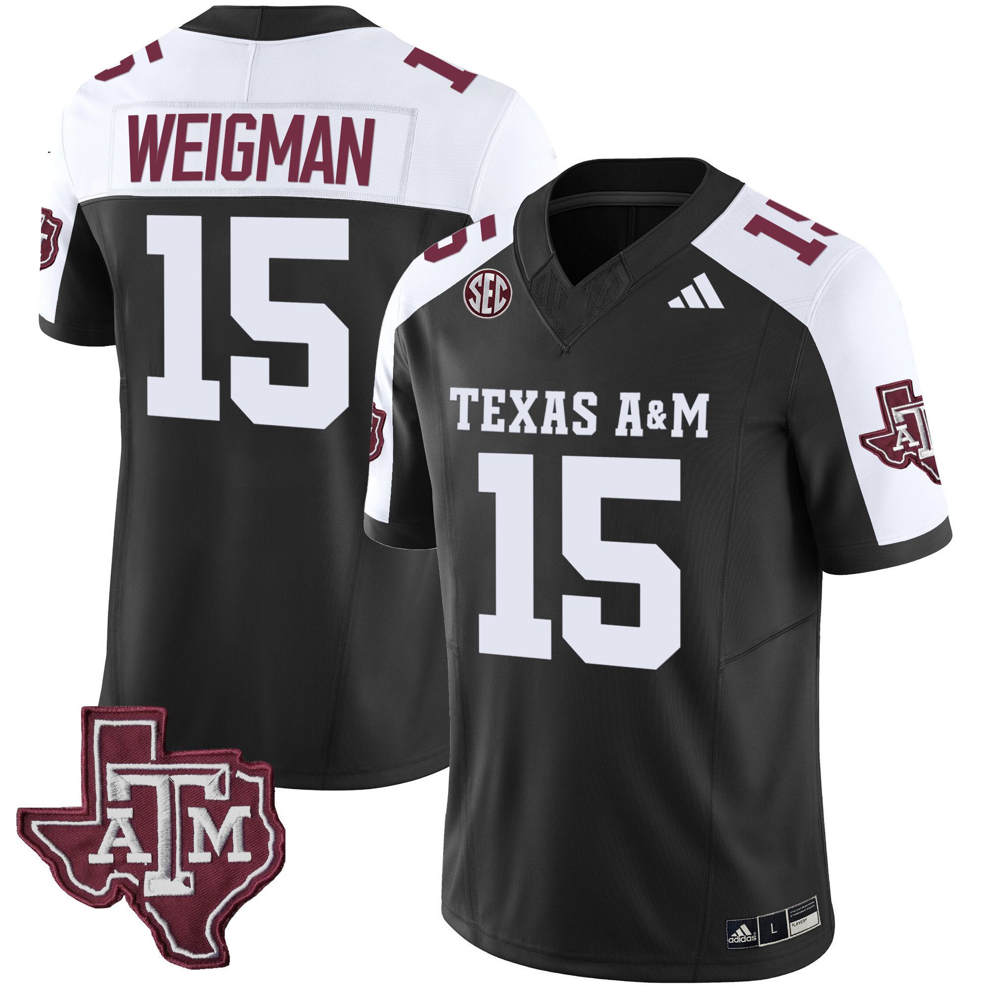 Men Texas A&M Aggies #15 Weigman Black 2024 Vapor Limited NCAA Jersey->indianapolis colts->NFL Jersey